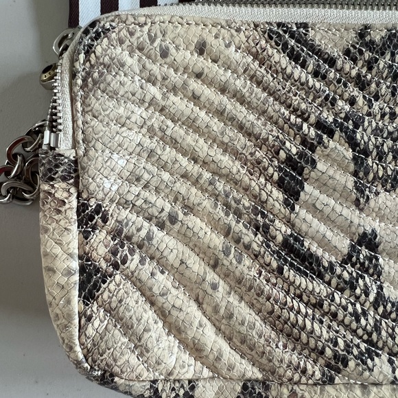 Henri Bendel Snakeskin Embossed Leather Crossbody with Chain Strap - Picture 5 of 9